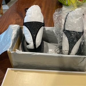 Michael Kors Crystal Embelllished Suede Sandals - NWT